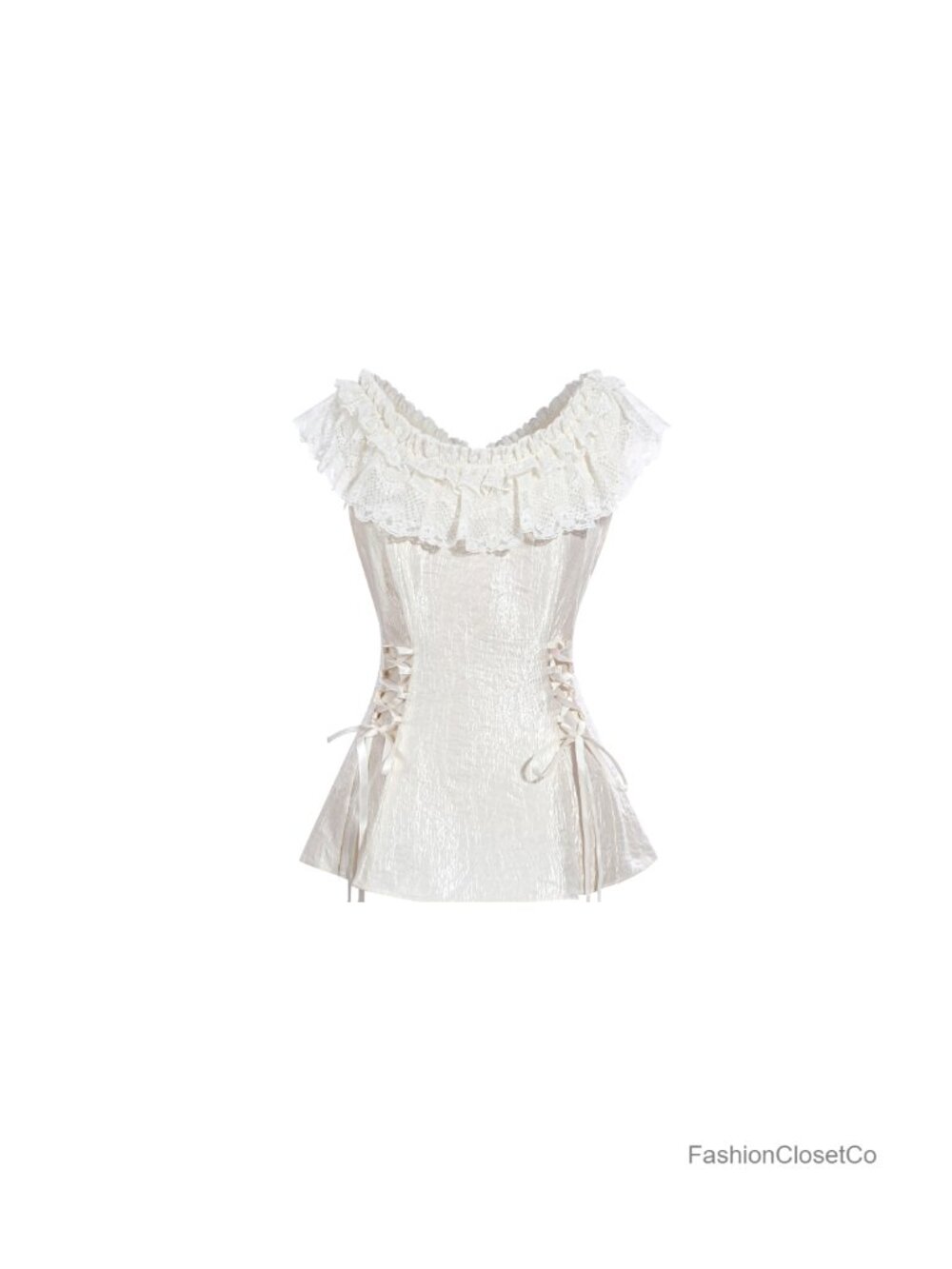 Victorian Blouse Women Lace Up Edwardian Medieval Renaissance Pirate Top - Picture 6 of 6